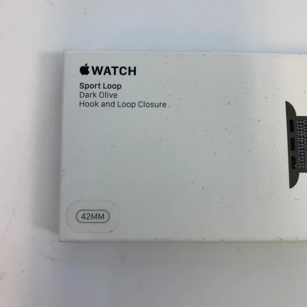 Apple Watch Rubber 42mm Dark Olive Hook and Loop Closure‎